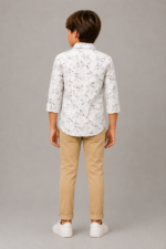 Boys' Modern Abstract Print Button-Down Shirt - Image 2