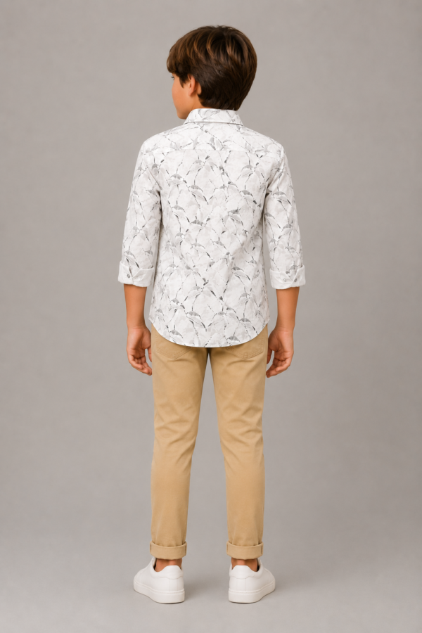 Boys' Modern Abstract Print Button-Down Shirt - Image 2
