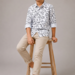 Olwin Kidz Boys Leaf Print Button-Down Shirt