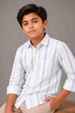 Boys' Fresh Striped Button-Down Shirt - Image 2