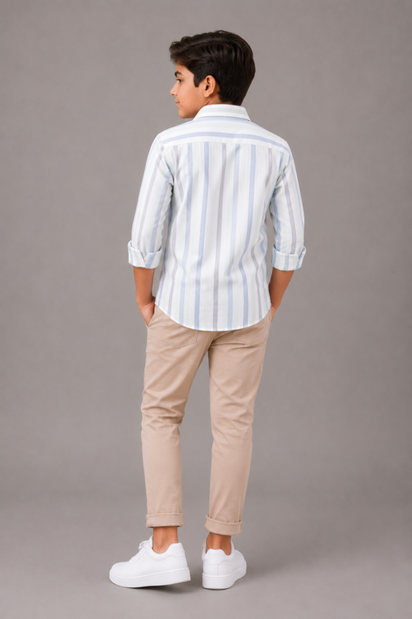Boys' Fresh Striped Button-Down Shirt - Image 4