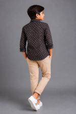 Boys' Premium Geometric Print Button-Down Shirt - Image 3