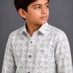 Boys' Geometric Aztec Print Cotton Casual Shirt