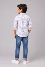 Boys' Floral Print Cotton Casual Shirt - Image 2