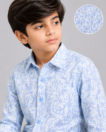 Boys' Arctic Bloom Print Long Sleeve Button-Up Shirt