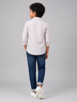 Boys' Modern Geometric Print Casual Button-Up Shirt - Image 4