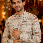 Heritage Print Designer Cotton Kurta for Men