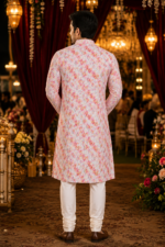 Abstract Printed Cotton Silk Designer Kurta for Men - Image 2