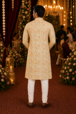 Sun-Kissed Geometric Print Cotton Kurta for Men - Image 2