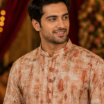 Rustic Earth-Tone Printed Men's Ethnic Kurta