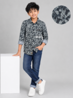Boys Urban Graphic Print Button-Down Shirt - Image 2