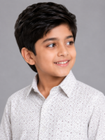 Boy's Modern Geo-Print Casual Button-Down Shirt - Image 3