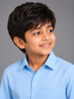 Boys' Sky Blue Textured Long-Sleeve Button-Up Shirt - Image 3