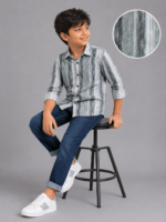Boys' Modern Abstract Striped Casual Shirt - Image 4