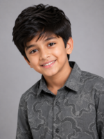 Boys Charcoal Grey Embroidered Casual Shirt - Image 3