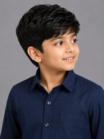 Boys' Classic Navy Blue Full Sleeve Casual Shirt - Image 2