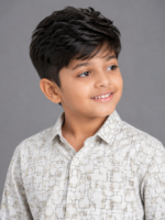 Boys' Abstract Geometric Print Casual Full Sleeve Shirt - Image 2