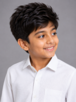 Boys' Classic White Textured Button-Down Shirt - Image 3