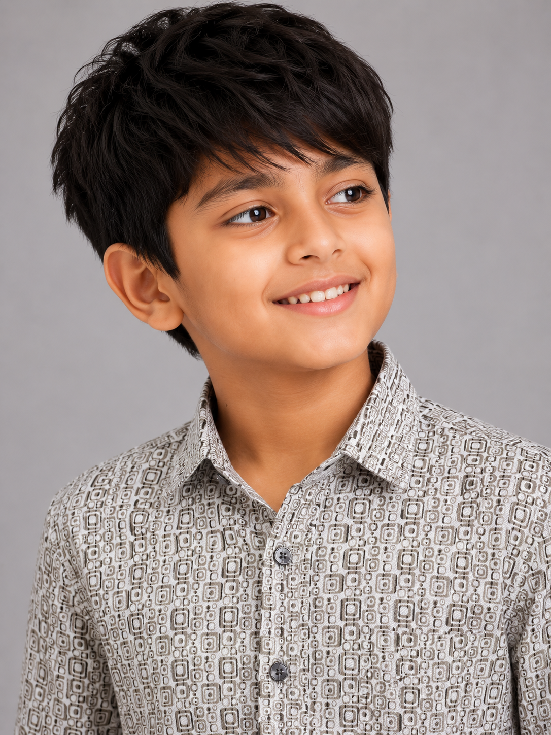 6a72e9ee-6f6b-4217-9a46-453d6fd90450-2 Boys' Modern Geometric Print Button-Down Shirt - Image 1