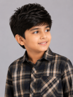 Boys' Classic Plaid Long-Sleeve Button-Down Shirt