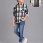 Boys' Multi-Tone Plaid Check Shirt - Long Sleeve Casual Button-Up