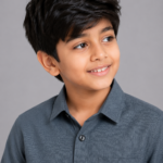 Boys' Smart Casual Textured Short Sleeve Button-Up Shirt - Slate Grey