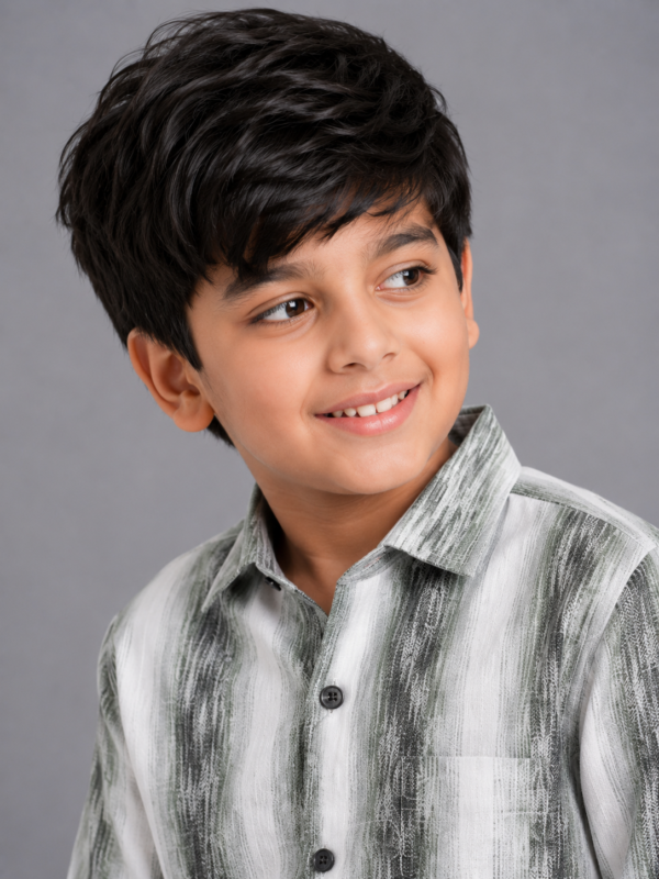 Boys' Trendy Abstract Stripe Full-Sleeve Casual Shirt - Image 3