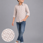 Boys' Modern Geometric Print Casual Shirt