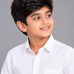 Boys' Classic White Long-Sleeve Button-Down Shirt