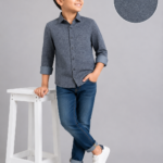 Boys' Urban Chic Textured Full Sleeve Shirt