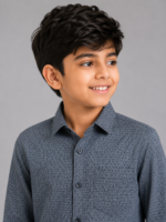 Boys' Urban Chic Textured Full Sleeve Shirt - Image 2