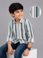 Boys' Riviera Stripe Casual Button-Down Shirt
