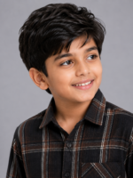 Boys' Classic Plaid Button-Down Shirt - Brown & Black Checkered - Image 3