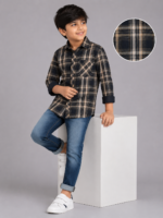 Boys' Classic Plaid Long-Sleeve Button-Down Shirt - Image 3