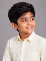 Boys' Sunshine Yellow Linen-Blend Casual Long Sleeve Shirt - Image 3