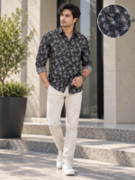 Midnight Flora Slim-Fit Printed Long Sleeve Shirt - Image 3