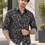 Midnight Flora Slim-Fit Printed Long Sleeve Shirt