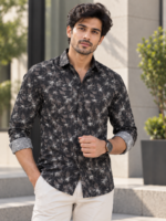 Midnight Flora Slim-Fit Printed Long Sleeve Shirt