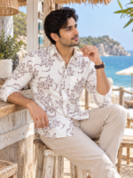 Coastal Bloom Linen-Blend Button-Down Shirt - Image 2
