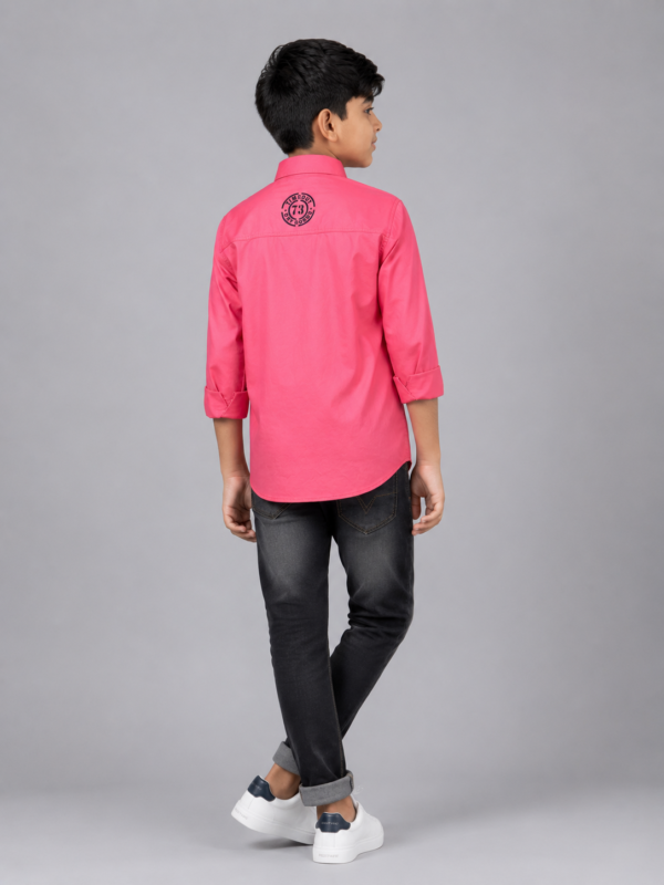 Boys' Vibrant Pink Graphic Utility Shirt - Image 5