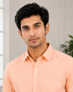 Premium Peach Men's Cotton Casual Button-Down Shirt - Image 3