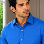 Men's Classic Royal Blue Professional Dress Shirt