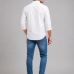 Premium White Textured Casual Shirt for Men
