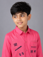 Boys' Vibrant Pink Graphic Utility Shirt