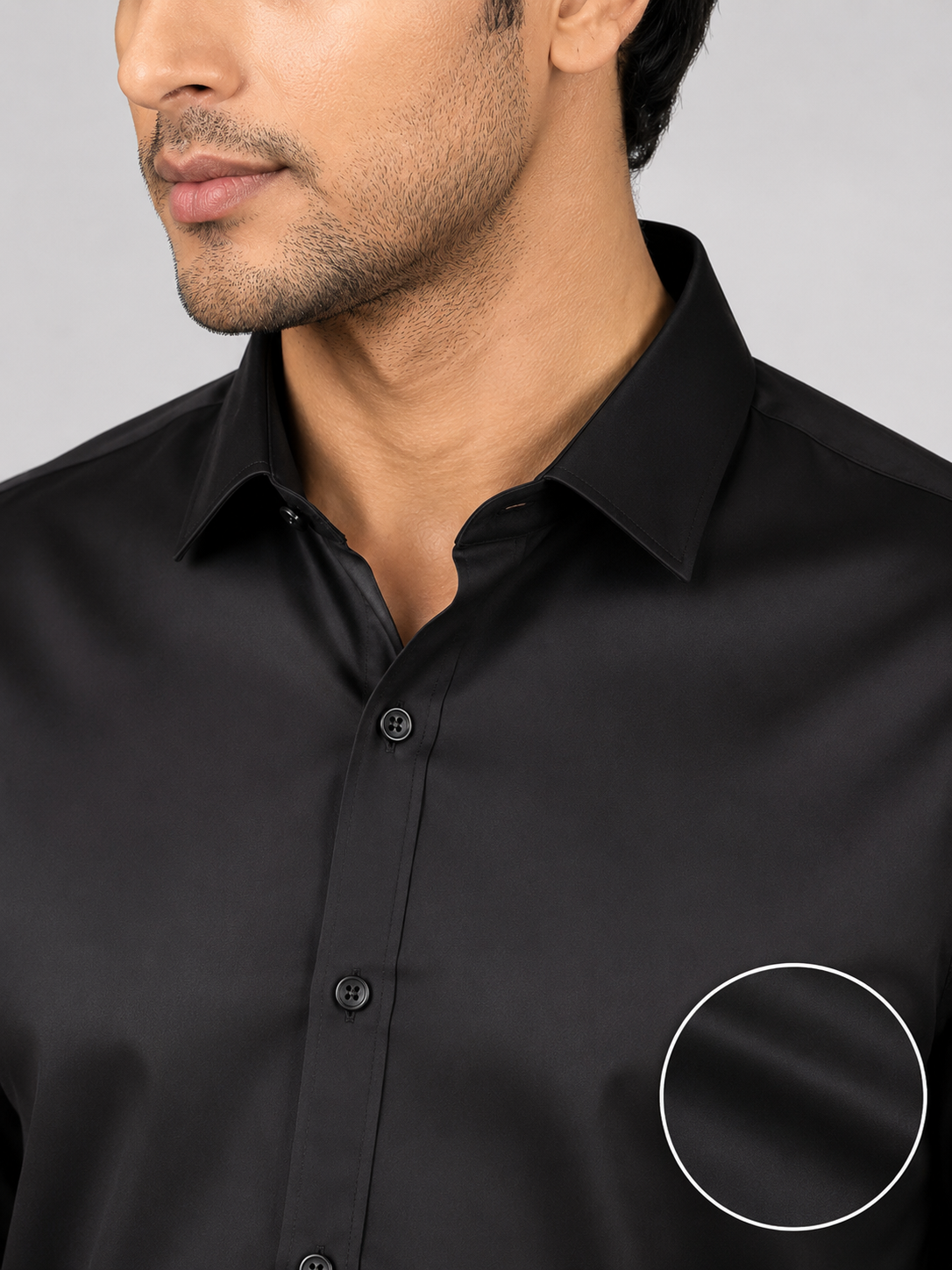 fbb5d231-5da6-4291-ab93-39c67bb7834a Premium Midnight Black Slim-Fit Dress Shirt - Image 1
